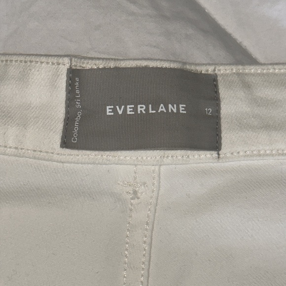 EVERLANE The Straight-Leg Crop Sz 12 Regular in Bone Cream Stretch cropped. - Picture 7 of 15